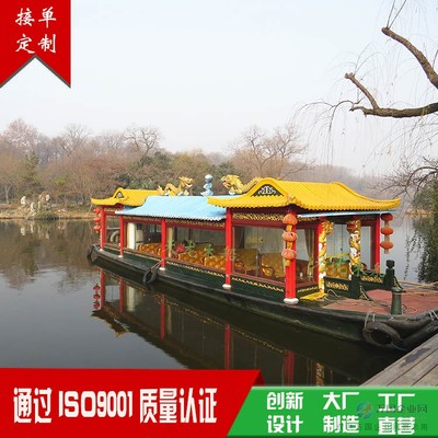 探秘仿古画舫 双层电动观光船的景区新体验